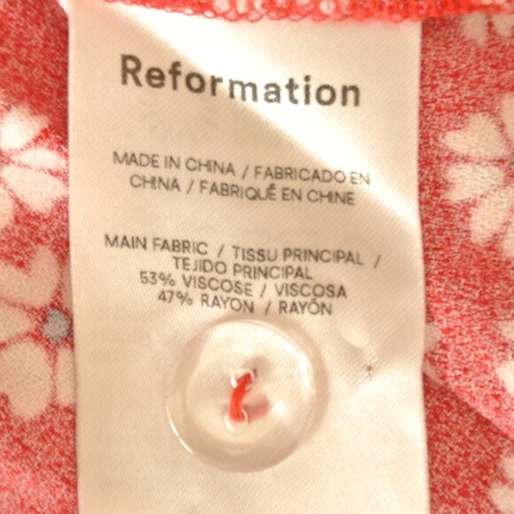 NEW Reformation Lovito Cute Ditsy Floral Ruched Dress SIZE 6#2431* - Picture 6 of 7